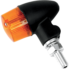 K and S Technologies Marker Light - Single Filament - Black/Amber - Style 2