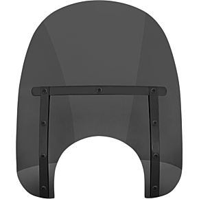 Memphis Slim Windshield - 15" - 9" Headlight Cutout - Dark Black Smoke MEB41210