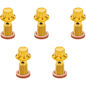 Banjo Bolt 5-Pack - 3/8"-24 - Gold 300-856
