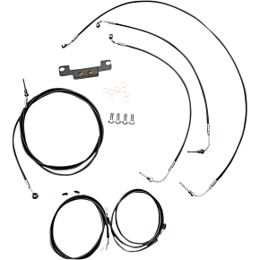 Cable Kit - Stock Ape Hanger Handlebars - ABS - Black LA-8056KT3-08B
