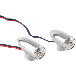 LightningBullet - Marker LIghts - Amber/White - Chrome LB-F-DRL-C