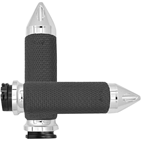 Grips - Memory Foam - Large - Spike - Chrome MF-63B-CH-SPK