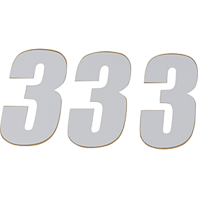 SX Plate Number - #3 - White - 6" 45-16-3