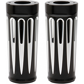 Fork Boot Covers - +2" - Black Anodized - Deep Cut - FL 20-029