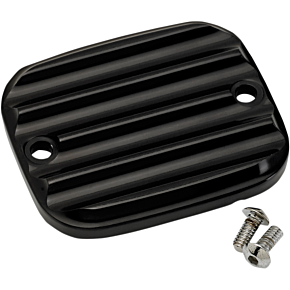 Joker Machine Master Cylinder Cover - Brake - Front - Finned - Black 951019-1