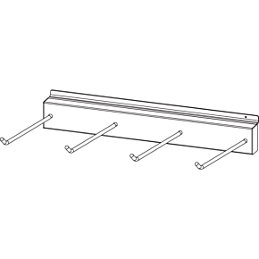 Slatwall Glove Display Fixture - 4 Hook 9903-0496