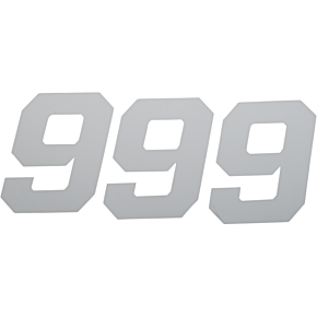 Race Number Plate - #9 - White - 4" 45-34-9