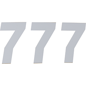 Race Number Plate - #7 - White - 6" 45-36-7