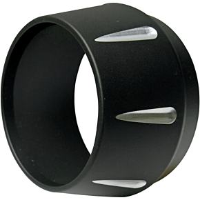 End Cap - Black - Fluted - Short Megaphone BESMR