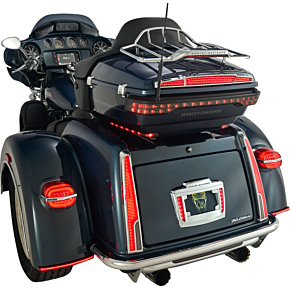 LED Taillight - Red Lens - Chrome - Tri Glide 40085