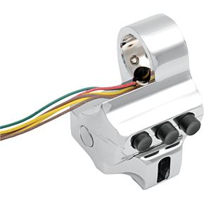 Performance Machine Pm Switch Housing - Right Side - Brake - Four Button - Chrome 0062-2040-CH
