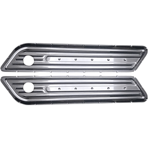  Saddlebag Hinge Cover - Dimpled - Chrome C1010-C