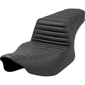 Step-Up Seat - Front Tuck-n'-Roll/Rear Lattice Stitch - Black - FL '23-'24 823-07-176