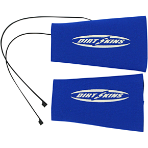 7.5" Inverted Dirt Skins™ Fork Covers - 2 mm Neoprene - Blue/White DSFRKSEAL12-2