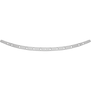 Memphis Shades Windshield Trim - Polished - Holes - FLH '96-'13 MEM0947