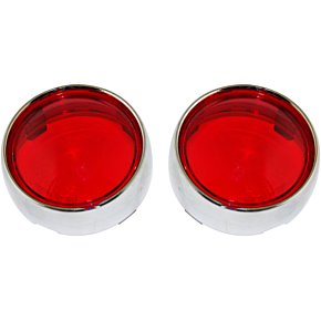Custom Dynamics Bullet Signal Lenses - Chrome/Red PB-B-BEZ-CR