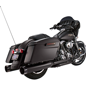 Ss Cycle El Dorado Dual Exhaust - Black - Black Tracer 550-0702C