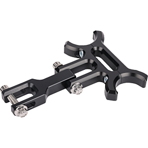 Holeshot riser gauge relocation mounting bracket - Black TSC-2215