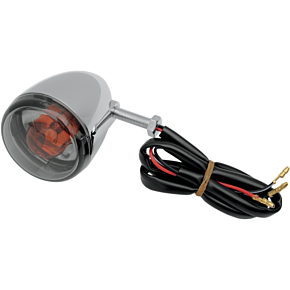 Universal Turn Signal Light - Rear - Chrome with Smoke Lens 2020-0394
