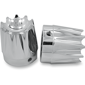Front Axle Nut Cover - Chrome - Excalibur - Large/Small AXL-EX-CH-TOUR