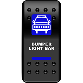Moose Racing Rocker Switch - Bumper Light Bar - Blue