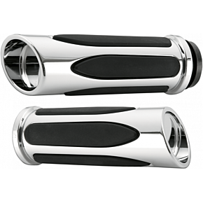 Deep Cut Comfort Series Grips - Cable - Chrome 07-050