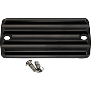 Joker Machine Master Cylinder Cover - Brake - Front - Finned - Black 921115-1