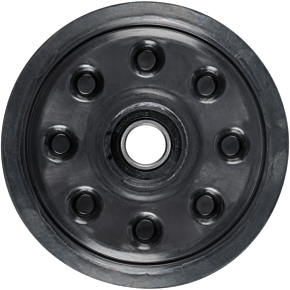 Idler Wheel with Snap Ring/Bearing 6004 - Black - 147 mm OD x 20 mm ID 298994