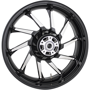 Coastal Moto Rear Wheel - Hurricane 3D - Single Disc/ABS - Black Cut - 18"x5.50" 3D-HUR185BCABST