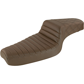 Saddlemen Step Up Seat - Tuck and Roll/Lattice Stitched - Brown