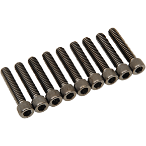 Camshaft Cover Knurled Bolt Kit - Black/Chrome - M8 2401-1025