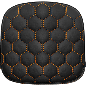 Sissy Bar Pad - Honeycomb - Orange Stitching 040749ORA