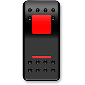 Moose Racing Rocker Switch - On/Off - Red