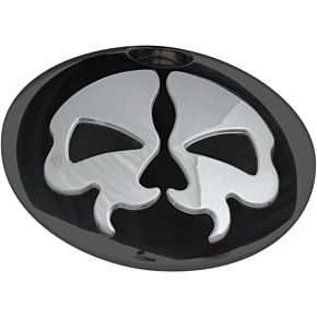 Fuel Door - Split Skull - Black with Chrome 0703-0792