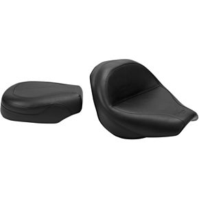 Seat - Vintage - Wide - Touring - Without Driver Backrest - Two-Piece - Smooth - Black - VTX1300 75907