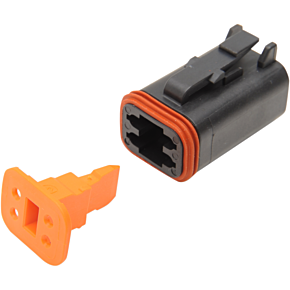 4-wire Black Deutsch Plug & Wdglck Hd# 72114-94bk