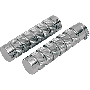 Accutronix Grips - Knurled - Notched - Chrome GR100-KNC