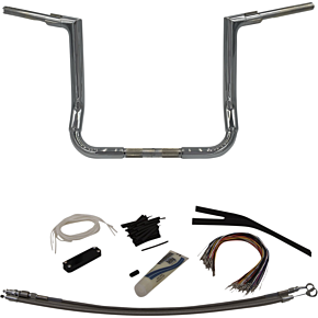 Fat Baggers Inc Handlebar Kit - Flat Top - 14" - Chrome 609114