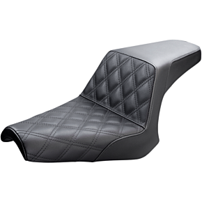 Step Up Seat - Front Lattice Stitched - Black