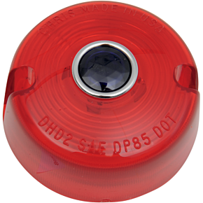 Chris Products Turn Signal Lens - '86-'99 FX/XL - Red with Blue Dot DHD2RB