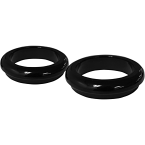 La Choppers Fork Dust Covers - 49 mm - Gloss Black Powder Coat LA-7503-49B