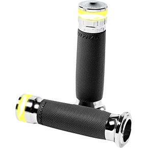 Performance Machine Pm Grips Contour - LED - TBW - Chrome 0063-2100M-CH