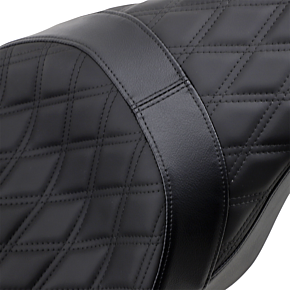 Drag Specialties Forward Positioned Predator 2-Up Seat - Double Diamond - Black 0801-1265