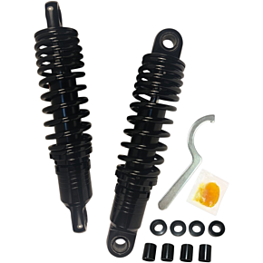 Drag Specialties Shocks Premium Ride-Height Adjustable Shocks - Black - Standard - 11.5" C16-166NUAB