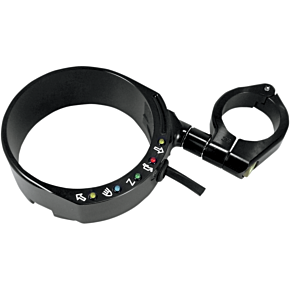 Joker Machine Speedometer Relocation Bracket with Easy Mount Clamp - Black Anodized - For 49 mm Fork 10-301B