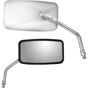 Parts Unlimited Stainless Steel Rectangular Mirror