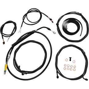 Cable Kit - 12" - 14" Ape Hanger Handlebars - ABS - Midnight LA-8056KT3-13M