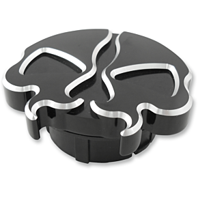 Gas Cap - Dummy Split Skull - Black 0703-0790