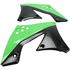Acerbis Radiator Shrouds - KX 250 F - Green/Black