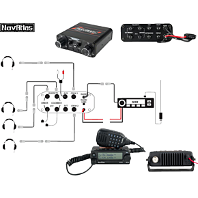 Intercom/Radio and Headset Kit - 4-Seat - Black NIROHBK4